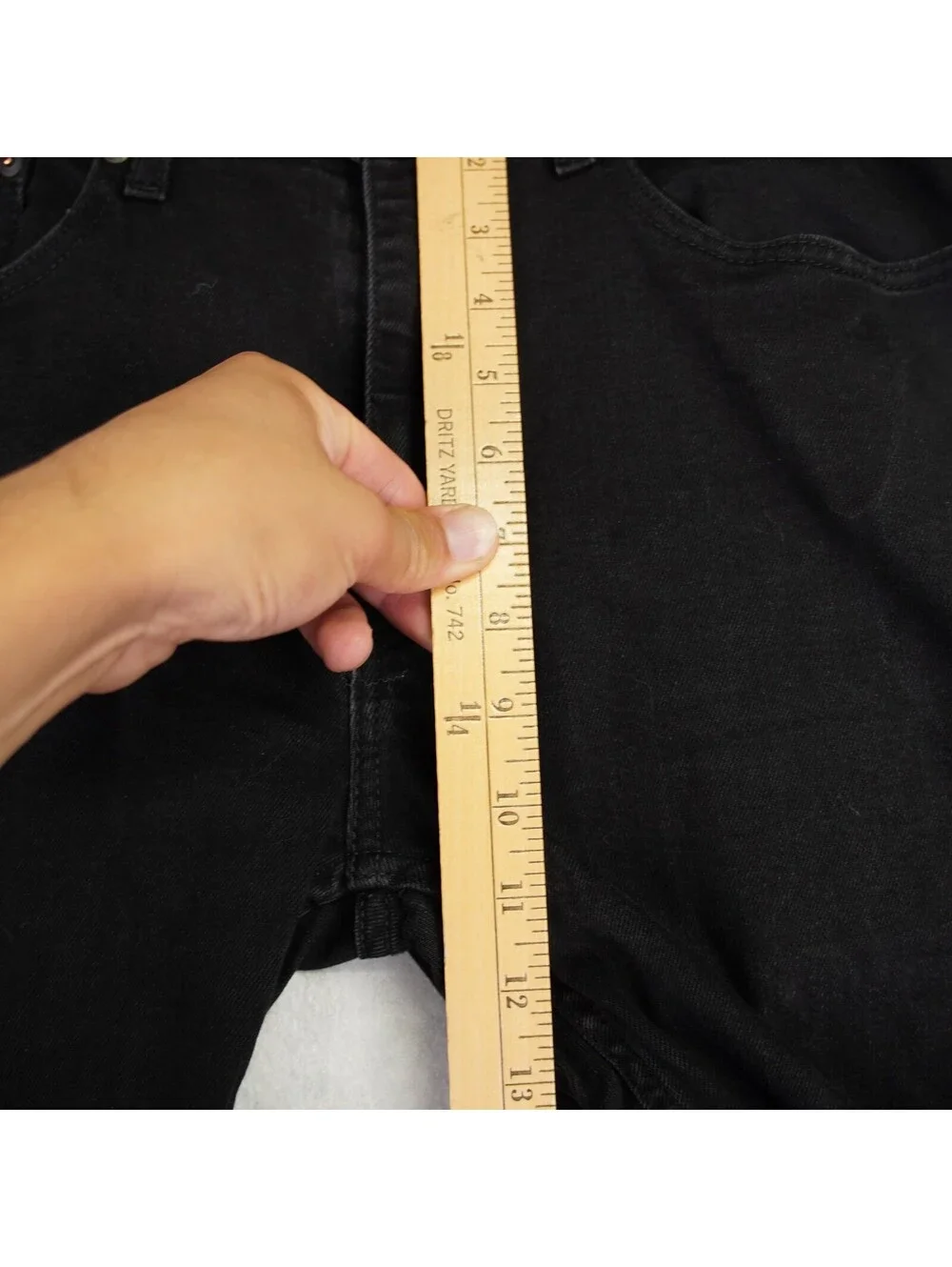 Levi's 505 Regular Fit Straight Jeans Men's Size 33x28(Tag 33x30) Black Cotton